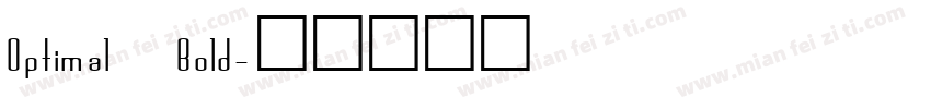 Optimal Bold字体转换